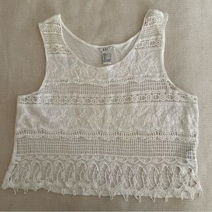 Crotchet cropped to XXI Ivory size L
